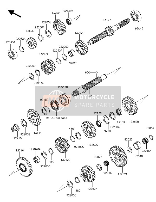 Kawasaki ZZR1400 ABS 2018 Transmission pour un 2018 Kawasaki ZZR1400 ABS