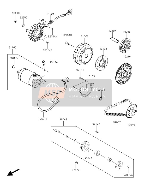 Kawasaki J300 2019 Générateur pour un 2019 Kawasaki J300