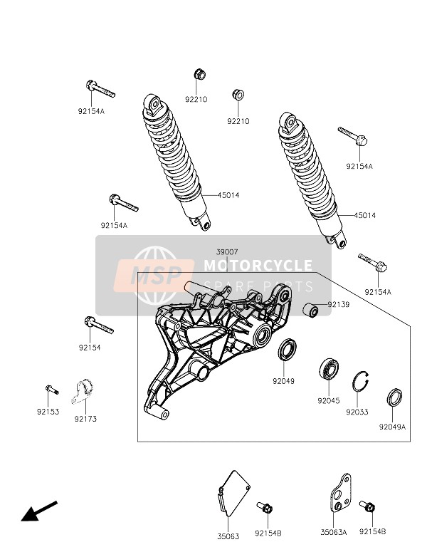 Kawasaki J300 2019 STOSSDÄMPFER für ein 2019 Kawasaki J300