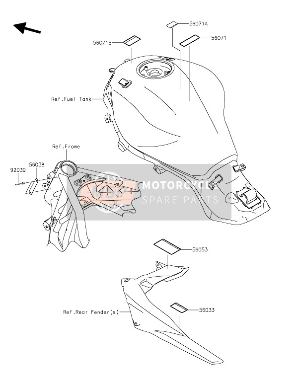 Kawasaki NINJA H2 SX 2019 Etiketten voor een 2019 Kawasaki NINJA H2 SX