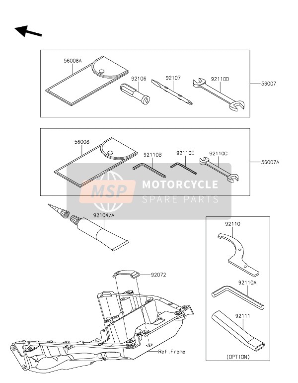 Kawasaki NINJA H2 SX SE+ 2019 Outils des propriétaires pour un 2019 Kawasaki NINJA H2 SX SE+