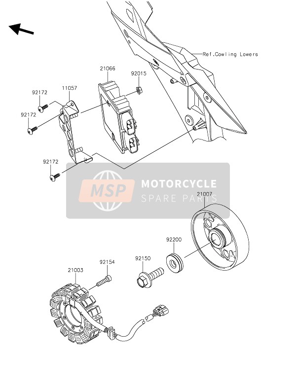 Kawasaki NINJA H2-NINJA H2 CARBON 2019 Generator voor een 2019 Kawasaki NINJA H2-NINJA H2 CARBON