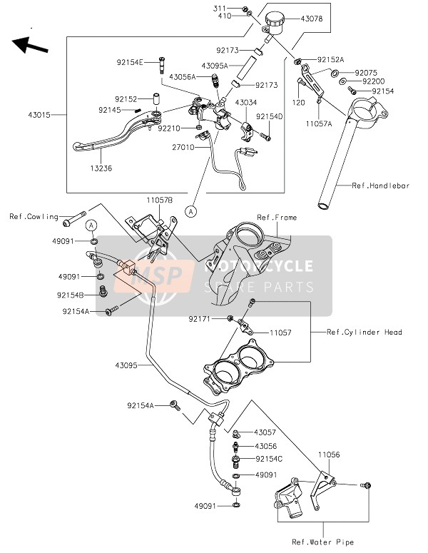 Kawasaki NINJA H2-NINJA H2 CARBON 2019 Cilindro maestro del embrague para un 2019 Kawasaki NINJA H2-NINJA H2 CARBON