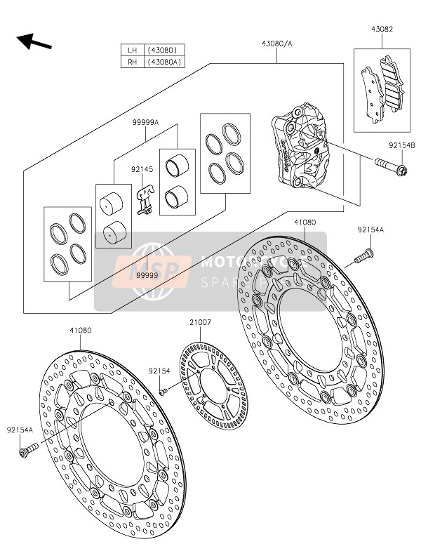 Kawasaki NINJA H2R 2019 Front Brake for a 2019 Kawasaki NINJA H2R