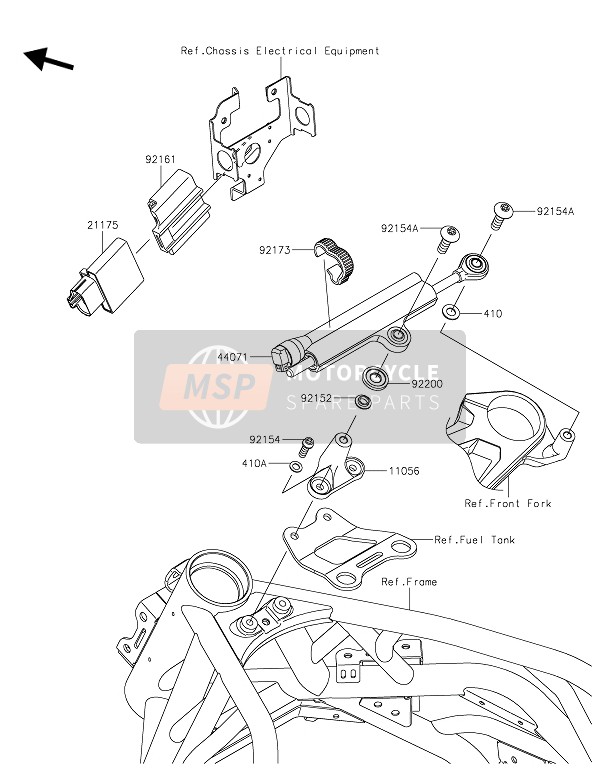 Kawasaki NINJA H2R 2019 LENKUNGSDÄMPFER für ein 2019 Kawasaki NINJA H2R