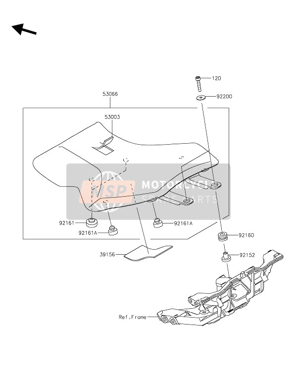 Kawasaki NINJA H2R 2019 Asiento para un 2019 Kawasaki NINJA H2R