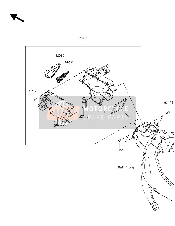 390450059, DUCT-ASSY,Ram Air ZX636GPSAN, Kawasaki, 0