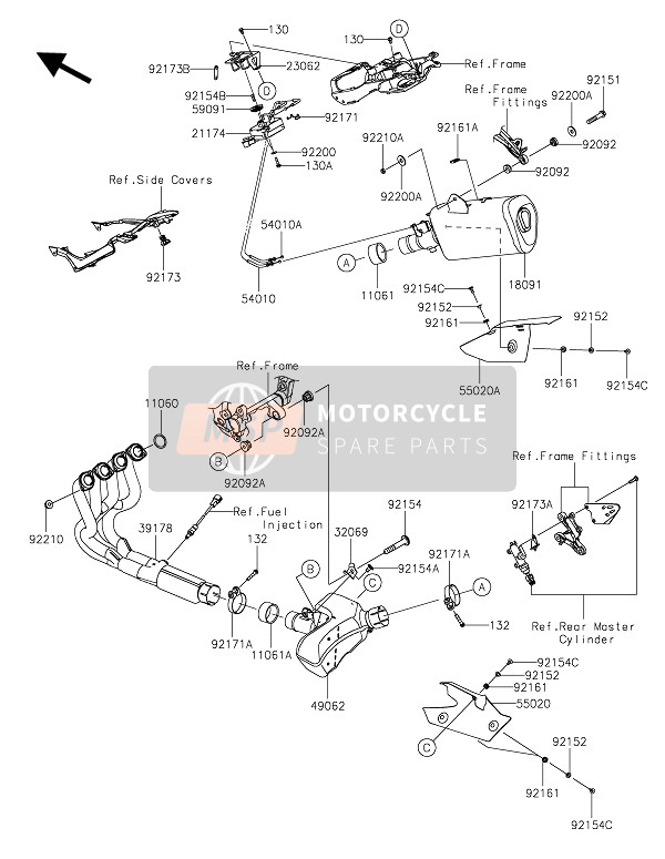 180911155, BODY-COMP-MUFFLER, Kawasaki, 0