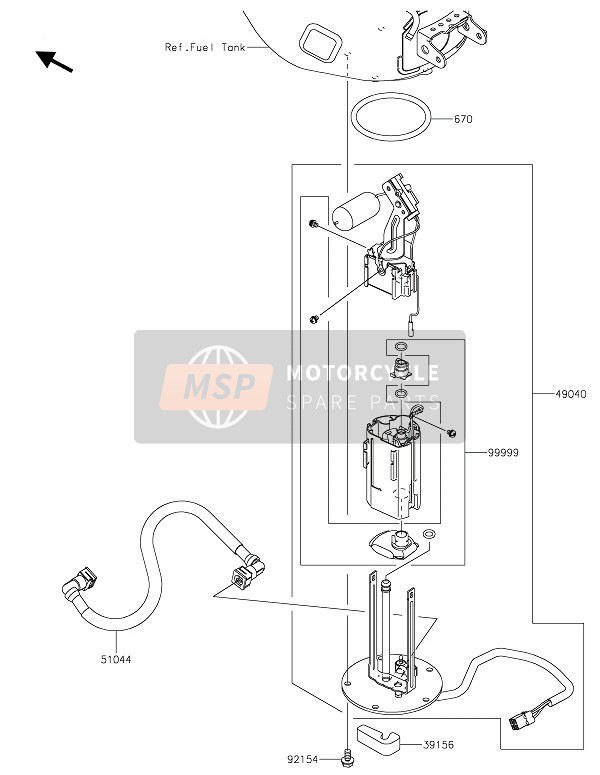 Kawasaki NINJA ZX-6R 2019 Pompe à carburant pour un 2019 Kawasaki NINJA ZX-6R