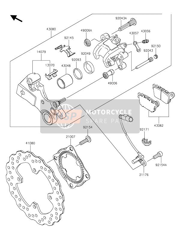 210070670, Rotor, Rr Wheel, Kawasaki, 2