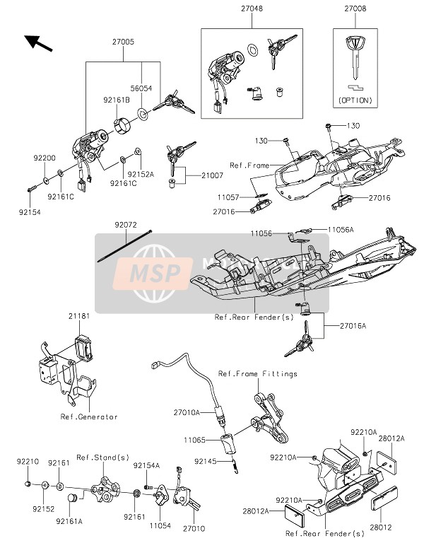 Kawasaki NINJA ZX-6R 2019 ZÜNDSCHALTER für ein 2019 Kawasaki NINJA ZX-6R