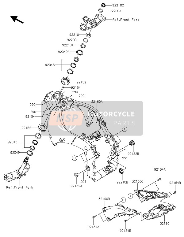 Kawasaki NINJA ZX-10R 2019 Frame for a 2019 Kawasaki NINJA ZX-10R