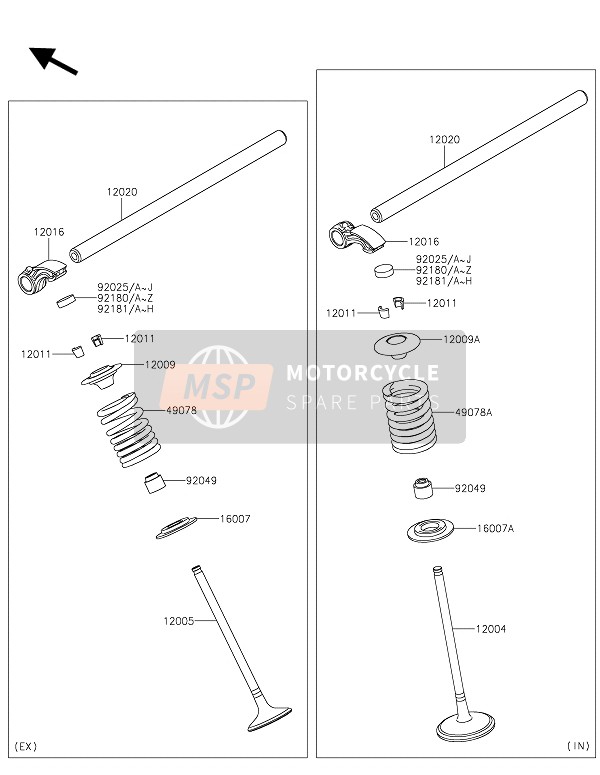 Kawasaki NINJA ZX-10RSE 2019 Valves for a 2019 Kawasaki NINJA ZX-10RSE