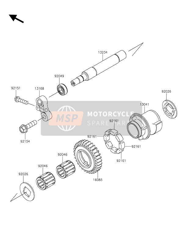 Kawasaki NINJA ZX-10RSE 2019 Balancer voor een 2019 Kawasaki NINJA ZX-10RSE