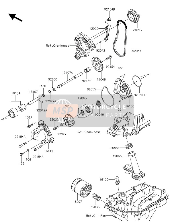 Kawasaki NINJA ZX-10RSE 2019 La pompe à huile pour un 2019 Kawasaki NINJA ZX-10RSE