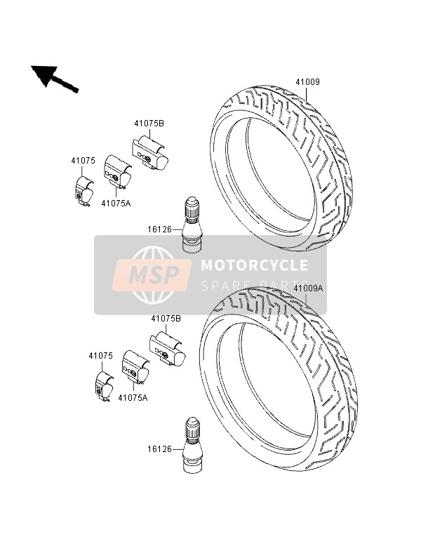 Kawasaki GPZ1100 1996 Tyres for a 1996 Kawasaki GPZ1100