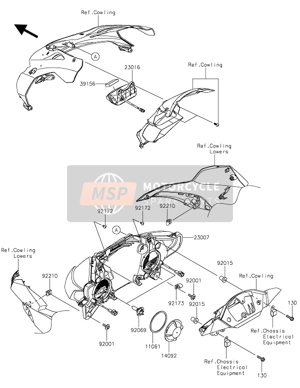 Kawasaki NINJA ZX-10RSE 2019 Koplamp(S) voor een 2019 Kawasaki NINJA ZX-10RSE