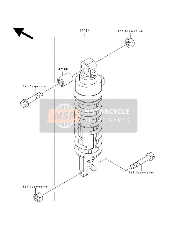 Kawasaki GPZ1100 1996 Shock Absorber for a 1996 Kawasaki GPZ1100