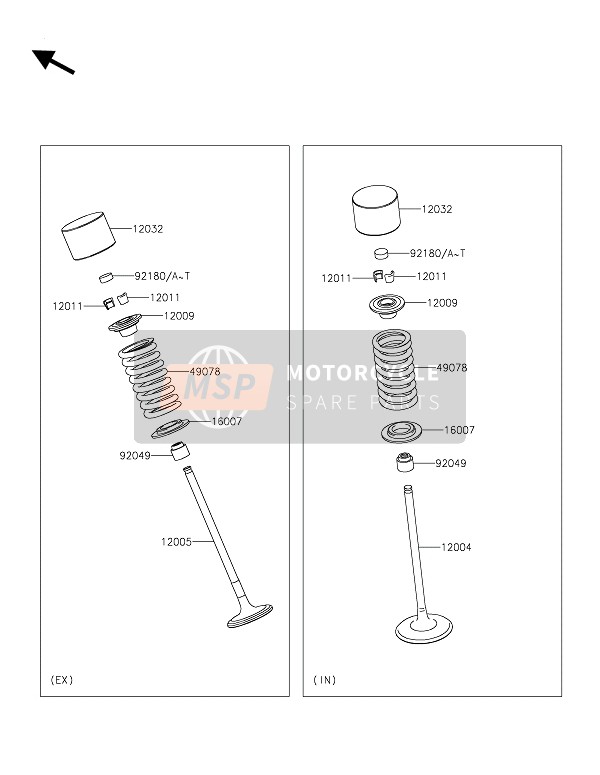 Kawasaki VERSYS 650 2019 Valves for a 2019 Kawasaki VERSYS 650