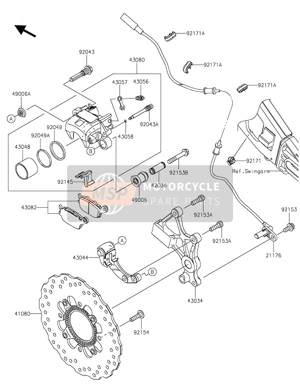 Kawasaki VERSYS 650 2019 Bremse hinten für ein 2019 Kawasaki VERSYS 650