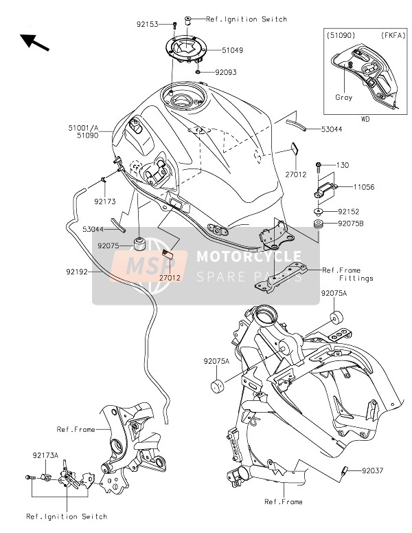 Kawasaki VERSYS 650 2019 Tank für ein 2019 Kawasaki VERSYS 650