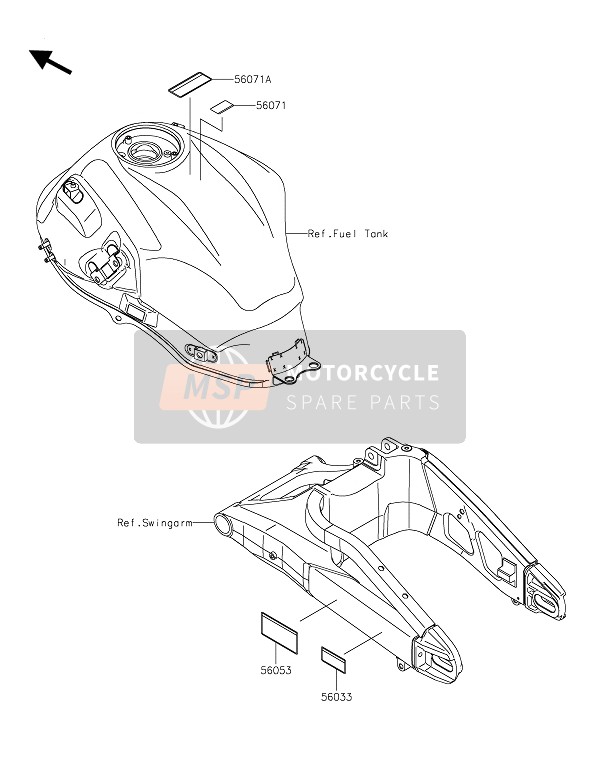 Kawasaki VERSYS 650 2019 Etiketten voor een 2019 Kawasaki VERSYS 650