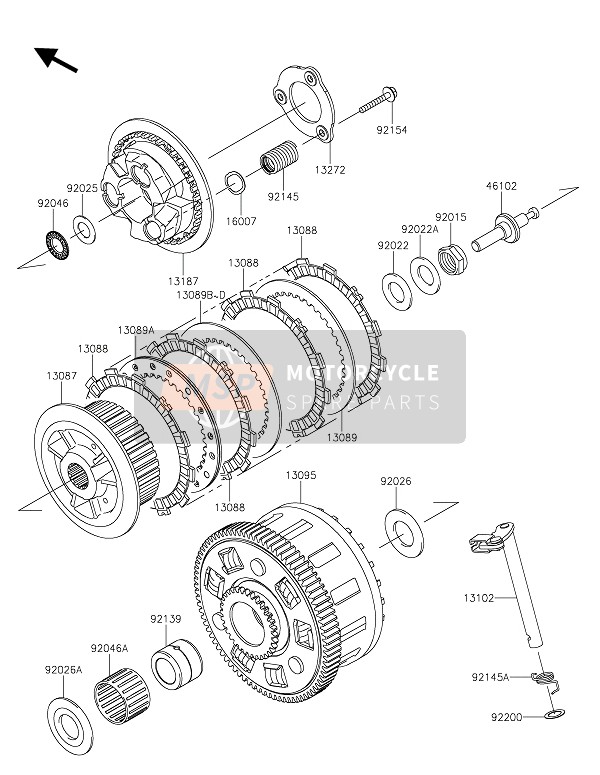 Kawasaki VERSYS 1000 2019 Embrayage pour un 2019 Kawasaki VERSYS 1000