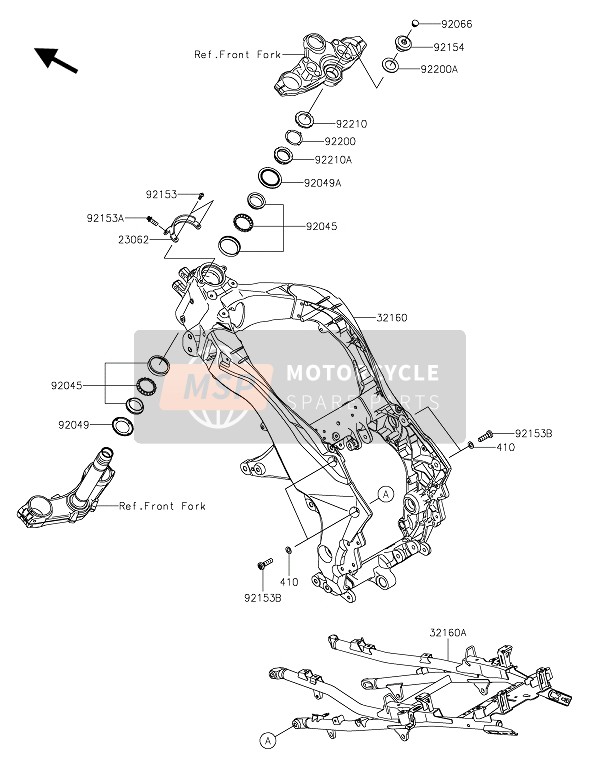 Kawasaki VERSYS 1000 2019 Frame voor een 2019 Kawasaki VERSYS 1000