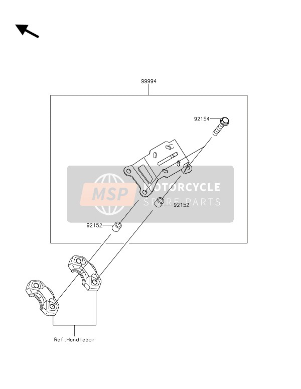 Kawasaki VERSYS 1000 2019 Accessoire (GPS Navi Support) pour un 2019 Kawasaki VERSYS 1000