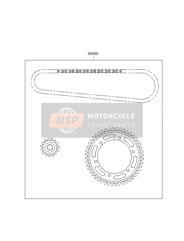 Kawasaki GPZ1100 1996 Chain Kit for a 1996 Kawasaki GPZ1100