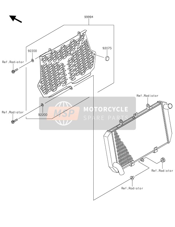 Kawasaki VERSYS 1000 SE 2019 Accessoire (Garniture de radiateur) pour un 2019 Kawasaki VERSYS 1000 SE