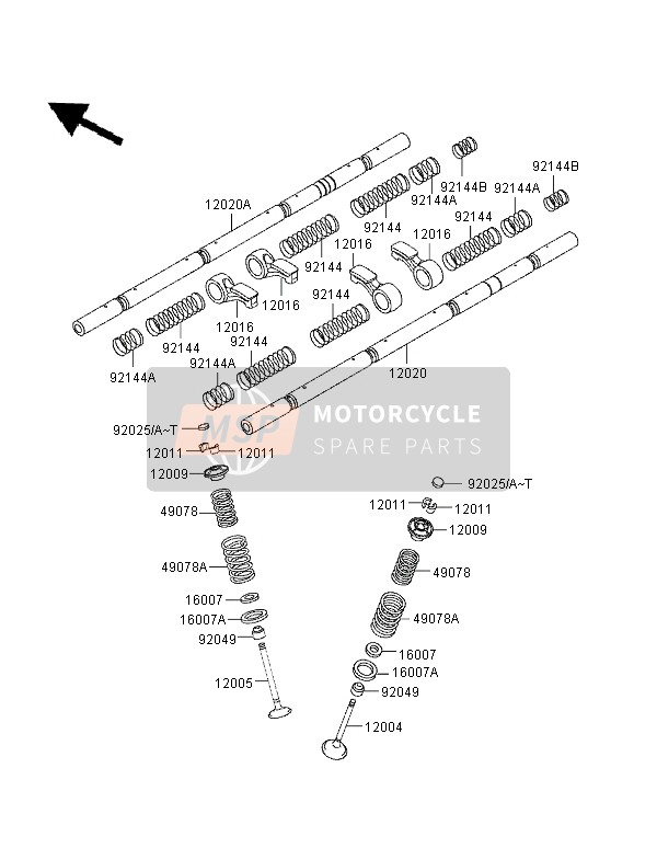 Kawasaki GPZ1100 ABS 1996 Soupape pour un 1996 Kawasaki GPZ1100 ABS