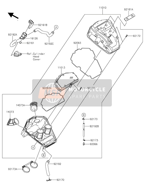 Kawasaki VULCAN S 2019 Filtro dell'aria per un 2019 Kawasaki VULCAN S