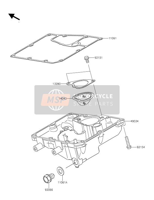 Kawasaki VULCAN S 2019 Olie Pan voor een 2019 Kawasaki VULCAN S