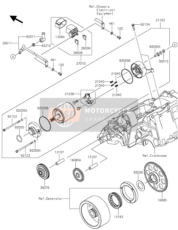 Kawasaki VULCAN S 2019 Motorino di avviamento per un 2019 Kawasaki VULCAN S