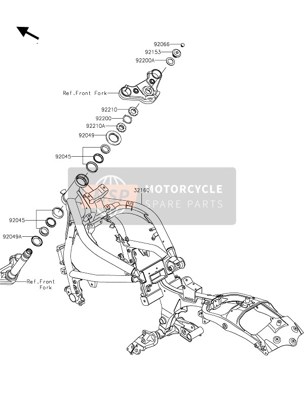 Kawasaki VULCAN S 2019 Telaio per un 2019 Kawasaki VULCAN S