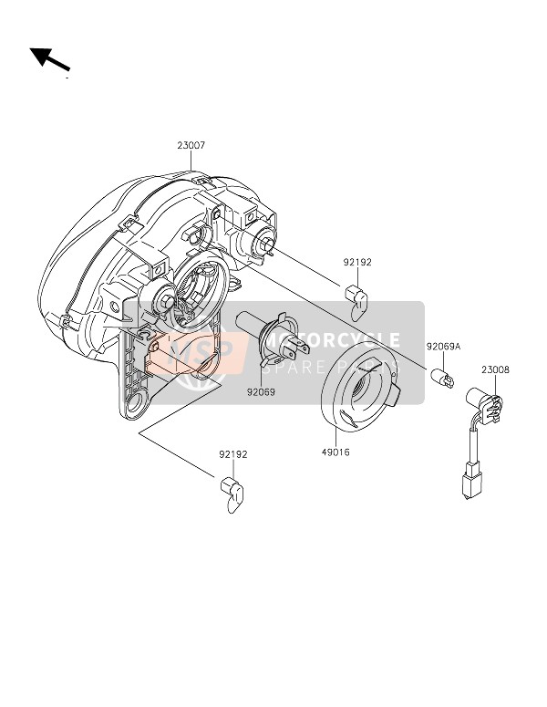 Kawasaki VULCAN S 2019 SCHEINWERFER für ein 2019 Kawasaki VULCAN S