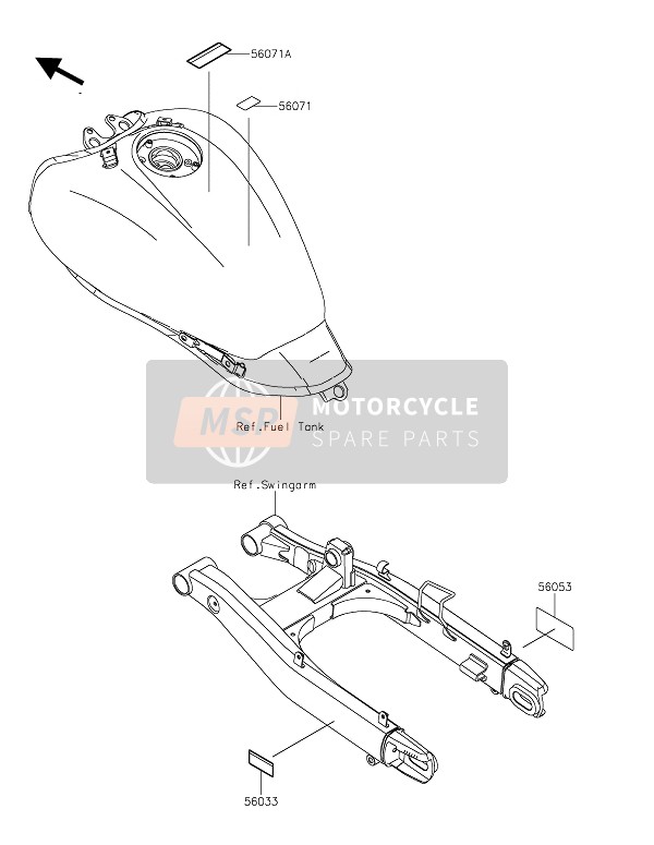 Kawasaki VULCAN S 2019 Labels for a 2019 Kawasaki VULCAN S