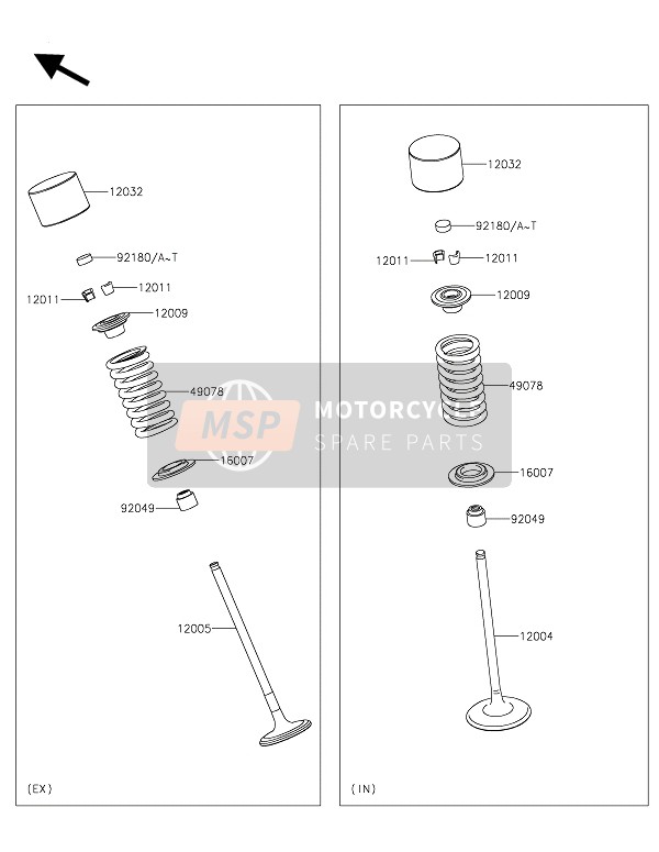 Kawasaki VULCAN S CAFE 2019 Valves for a 2019 Kawasaki VULCAN S CAFE