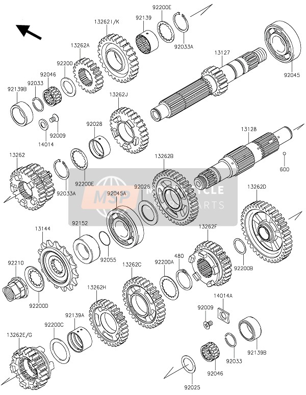 Kawasaki VULCAN S CAFE 2019 Transmission pour un 2019 Kawasaki VULCAN S CAFE