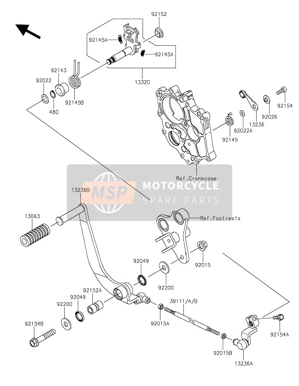 Kawasaki VULCAN S CAFE 2019 Mécanisme de changement de vitesse pour un 2019 Kawasaki VULCAN S CAFE