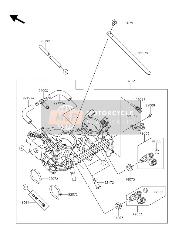 Kawasaki VULCAN S CAFE 2019 Gashendel voor een 2019 Kawasaki VULCAN S CAFE