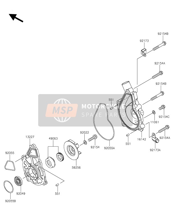 Kawasaki VULCAN S CAFE 2019 Bomba de agua para un 2019 Kawasaki VULCAN S CAFE