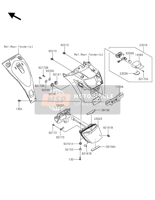 Kawasaki VULCAN S CAFE 2019 Tail Light(S) for a 2019 Kawasaki VULCAN S CAFE