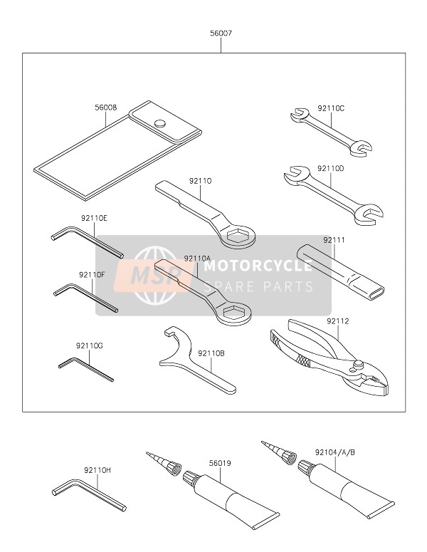 Kawasaki VULCAN S CAFE 2019 Eigenaars gereedschapen voor een 2019 Kawasaki VULCAN S CAFE