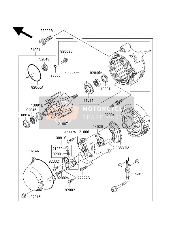 Kawasaki GPZ1100 ABS 1996 Generator for a 1996 Kawasaki GPZ1100 ABS