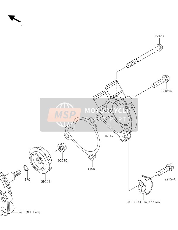 Kawasaki Z125 2019 Pompe à eau pour un 2019 Kawasaki Z125