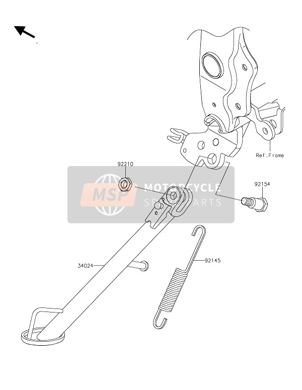 Kawasaki Z125 2019 Stand(S) for a 2019 Kawasaki Z125