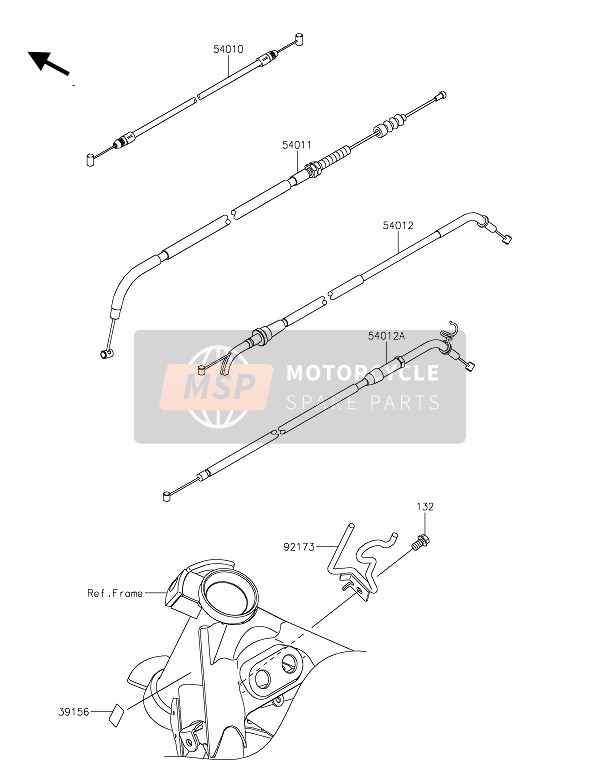 Kawasaki Z125 2019 Kabels voor een 2019 Kawasaki Z125