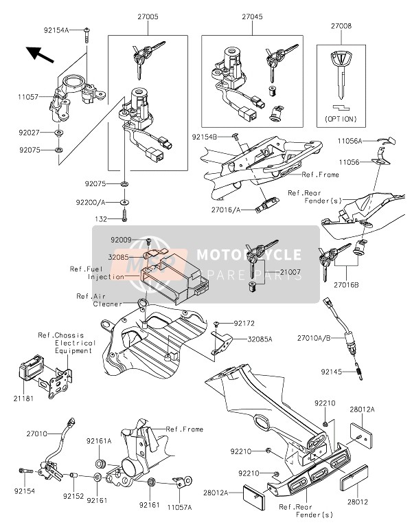 270165380, LOCK-ASSY,Seat, Kawasaki, 1